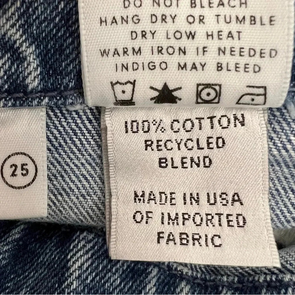 GRLFRND Daphne Ultra High Rise Skinny Jeans Borderlands Light Blue Wash Size 25 - Picture 10 of 13